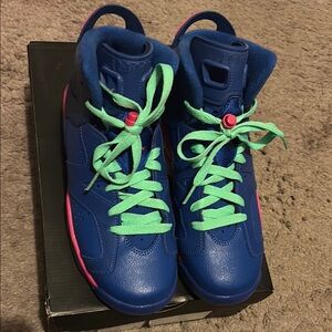 Kids Blue and Pink Sneakers